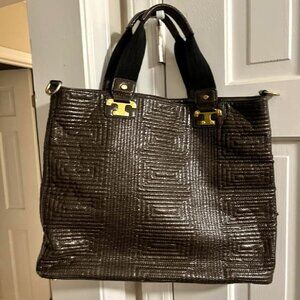 Vintage Faux Leather Tote Bag